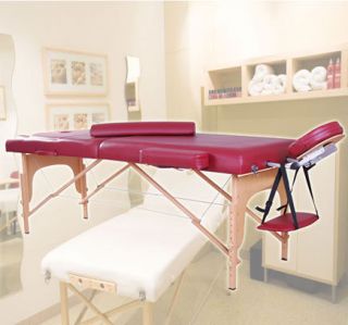  Portable Massage Table Bed PU Adjustable Leg 3 Folding Section Health
