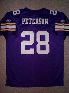   Vikings Adrian Peterson NFL Throwback Jersey Youth Kids Boys M