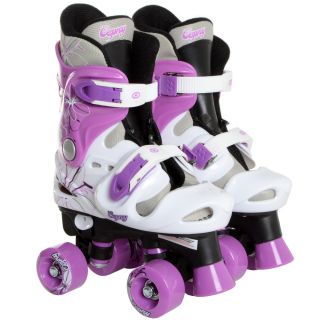   Boys Girls Kids Adjustable 4 Wheel Quad Roller Skates Boots