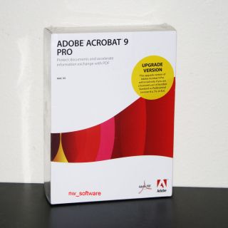 Adobe Acrobat 9 Pro for Mac New Upgrade Version 12020624 Professional 