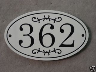 Oval House Number Sign Address Plaque Colorcore