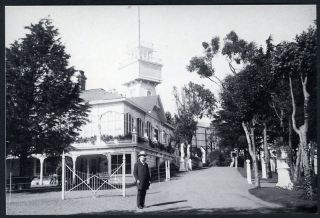 Adolph Sutro in Front of Majestic Sutro Heights Home San Francisco New 