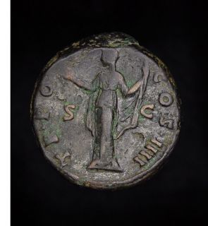  Roman dupondius coin of the Emperor Antonius Pius, ( Titus Aelius 
