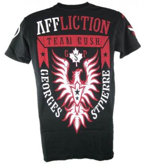 Affliction Georges St Pierre GSP UFC 154 Rush Walkout Black T Shirt 