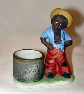 1978 Jasco African American Porcelain Figurine Tawny Tots Little Boy 