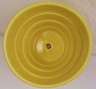   McCoy Pottery Basket Weave Planter African Violet Saucer Yellow 3 7/8