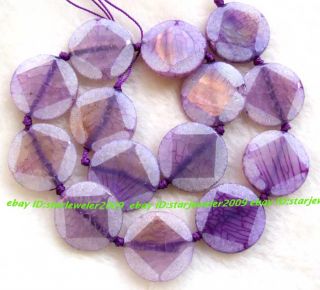   agate see photo size shape 25mm flat round amount one string39cm