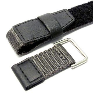 replacement watch strap webbing with velcro fastening colour black 
