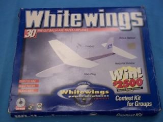 White Wings 30 Pre Cut Balsa and Paper Airplanes Contest Kit for 