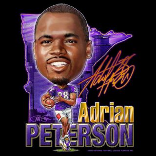 Adrian Peterson NFL Bobblehead T Shirt Off NFLPA