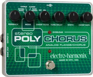 Electro Harmonix XO Stereo Polychorus Analog Flanger Chorus Guitar 