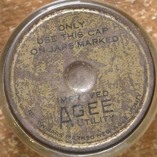   period tin lid is marked specifically to not use on new agee utility