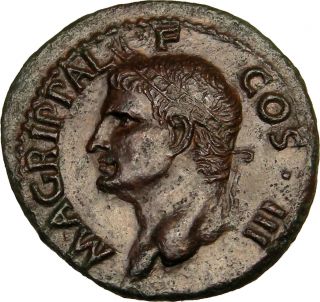 Vipsanius Agrippa Ancient Roman Coin O Caligula Quality