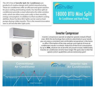   Senville Ductless Split Heat Pump Air Conditioner 19 SEER/Energy Star