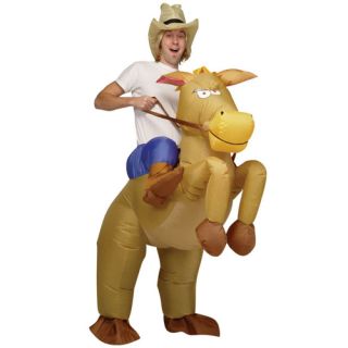 Inflatable Cowboy Horse Riding Costume Suit Fancy Dress Party Hen Stag 