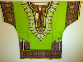   Green Dashiki 100 Cotton African Fashion Ethnic Clothing OSFM