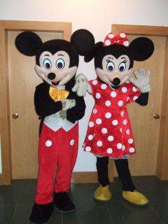 Mickey Minnie Couple Mouse Mascot Costume Adult Size
