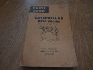 Caterpillar Cat D320 Engine Parts Catalog Manual s N 63B1 63B1801 
