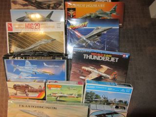 Job Lot of 17 1 72nd Aircraft Plastic Model Kits as Shown Pictured 