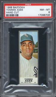 1968 Bazooka Tommie Agee PSA 8 Chicago White Sox