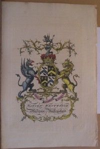 Jacobs Eng Peerage RARE Coat of Arms Watson Wentworth