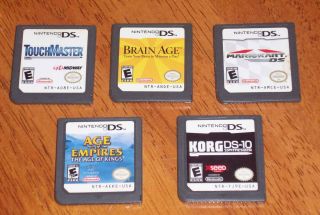 NINTENDO DS GAMES MARIO KART TOUCHMASTER KORG DS 10 AGE OF EMPIRES 