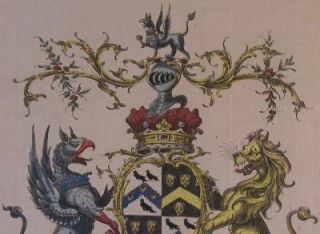 Jacobs Eng Peerage RARE Coat of Arms Watson Wentworth