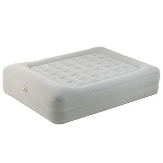   86123 Queen Elevated Raised Air Bed Mattress Built In Pillow, White