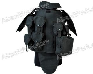 Airsoft Tactical OTV Vest with Magazine Pouches Black