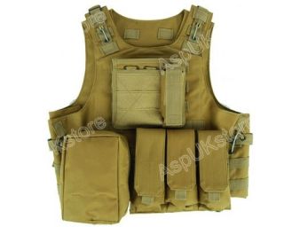 Airsoft MOLLE Tactical FSBE Style Carrier Vest Tan