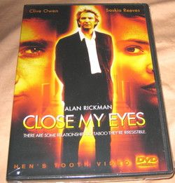 Close My Eyes DVD 2003 Clive Owen Saskia Reeves RARE