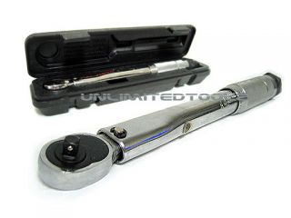DR. Click Stop 20 to 200IN LBS Torque Wrench New Case Dual Scale 