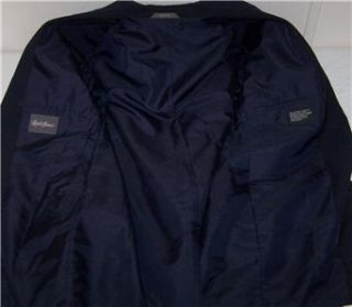 46L Reed St James Solid Navy Blue Gold 2 BTN Sport Coat Jacket Suit 