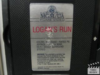 Logans Run VHS Michael York Jenny Agutter