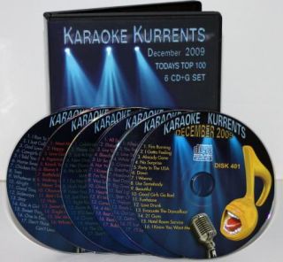 Karaoke Kurrents The Best of DEC2009 CD G Top Pop w Lady Gaga Pitbull 