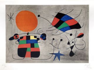 Miro Miró Joan Le Sourire Aux Ailes Flamboyantes Lithograph Hand Sign 