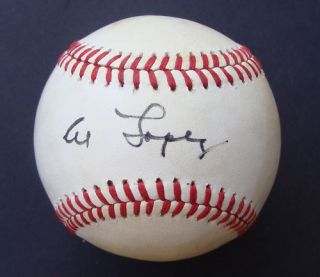 Al Lopez Auto Signed Feeney Baseball HOF PSA DNA