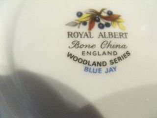 STUNNING ROYAL ALBERT TEA CUP & SAUCER BLUE JAY BONE CHINA ENGLAND 