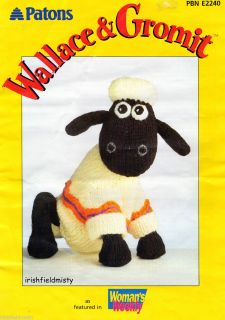 Alan Dart Soft Toy Knitting Pattern Shaun The Sheep Wallace Gromit 