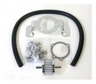 AIR FILTER SUPPORT & CRANKCASE BREATHER KIT FOR HARLEY BIG TWINS 93 UP 
