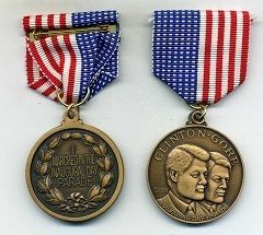 Bill Clinton Al Gore 1997 Inaugural Parade Medal