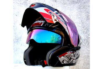 Masei 815 Black Skull Dot Motorcycle Bike Helmet XL XXL