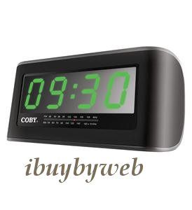 COBY CRA108 2 Large Jumbo Display Alarm Clock AM/FM Radio NEW