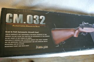 CYMA CM032 M14 Wood Airsoft Electric AEG With New Battery Pack