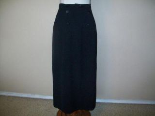 Alain Manoukian A Line Long Black Lined Skirt Size 38 S