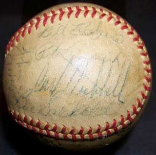 Carl Hubbell Al Lopez 1946 NL Stars Signed Baseball JSA