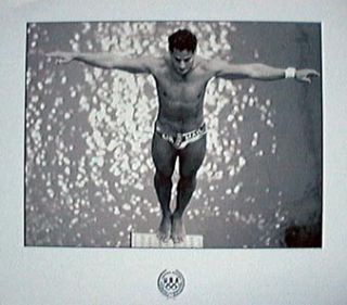 Olympic Poster Greg Louganis Swimming