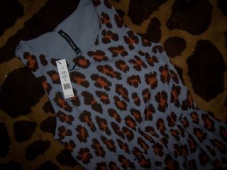 W118 Walter Baker Alexandra Maxi in Bold Cheetah Print Blue Dress XS $ 