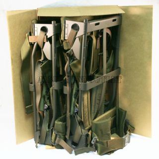 Lot Case of 4 USGI Military Alice Pack Frames with OD Straps Belt Pad 