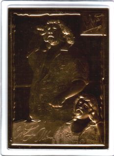 WWE Captain Lou Albano #28 1999 22kt Gold Danbury Mint Collectors Card 